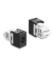Delock Keystone Modul RJ45 Buchse zu LSA Cat.6 45° gewinkelte ungeschirmt schwarz