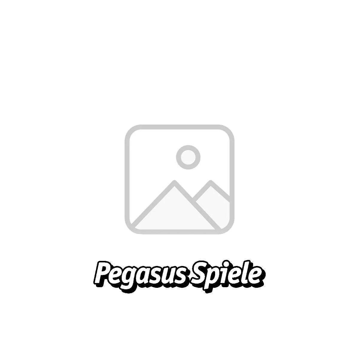 Pegasus Spiele' Logo, das ein einfaches Symbol eines Berges mit einer Sonne oder einem Mond darüber darstellt.