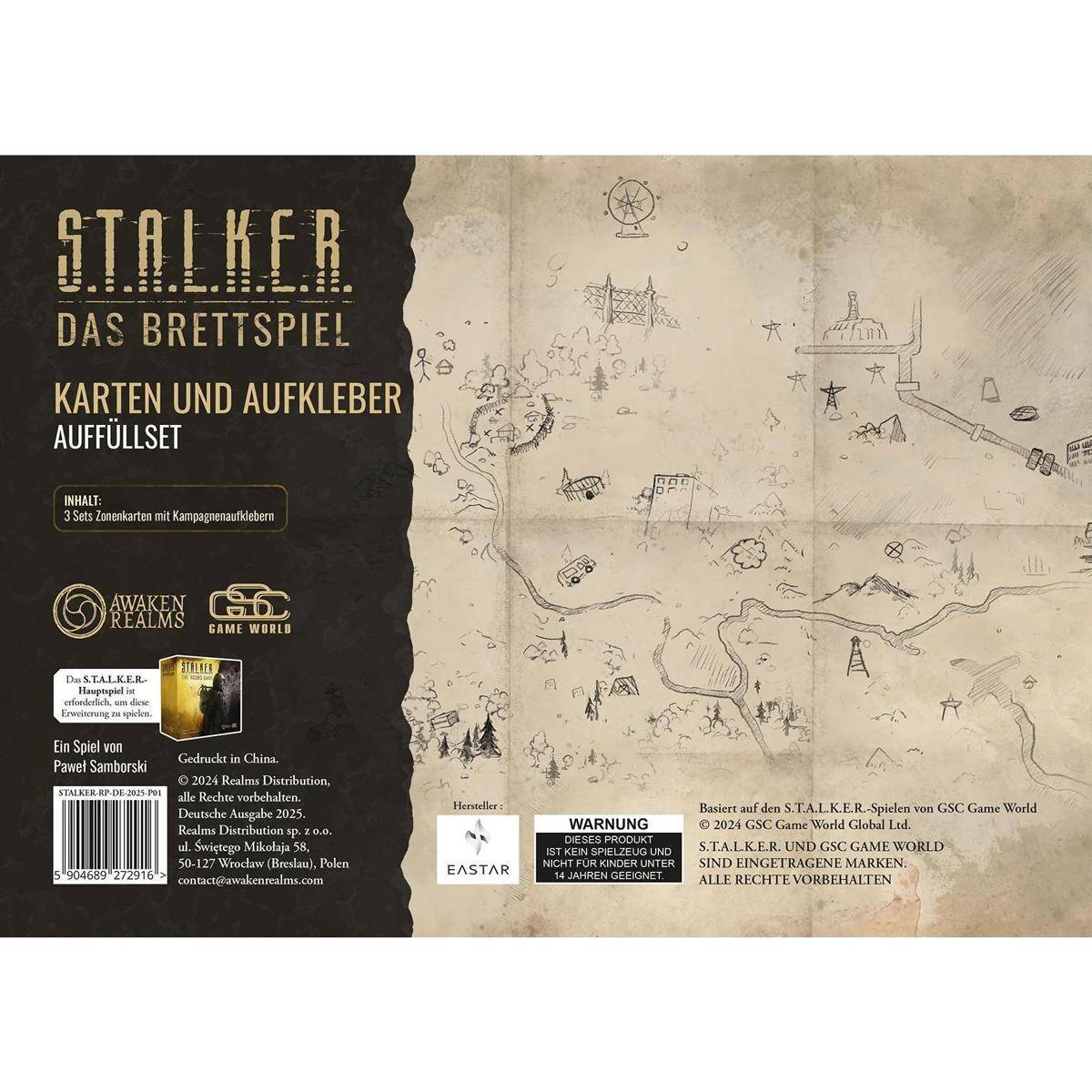 S.T.A.L.K.E.R. Das Brettspiel - Karten und Aufkleber Auffüllset