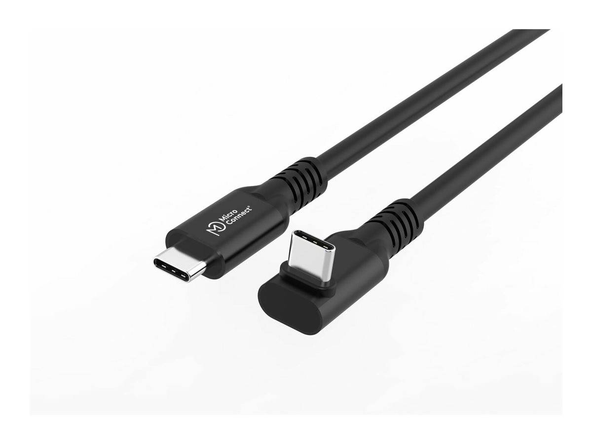 MicroConnect Premium - USB-Kabel - USB-C (M)gerade zu USB-C (M) gewinkelt - USB