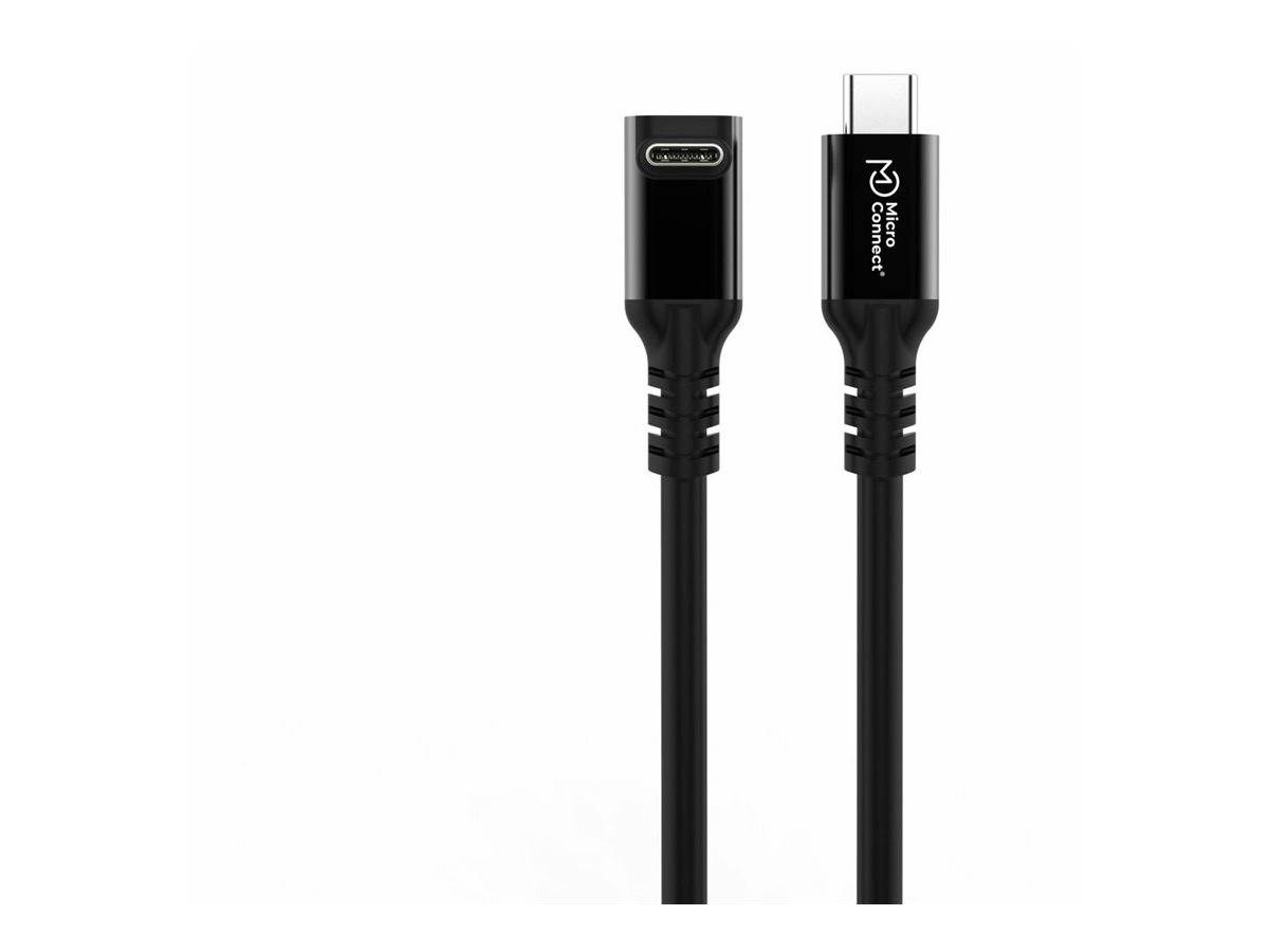 MicroConnect Premium - USB-Kabel - USB-C (M)gerade zu USB-C (M) gewinkelt - USB