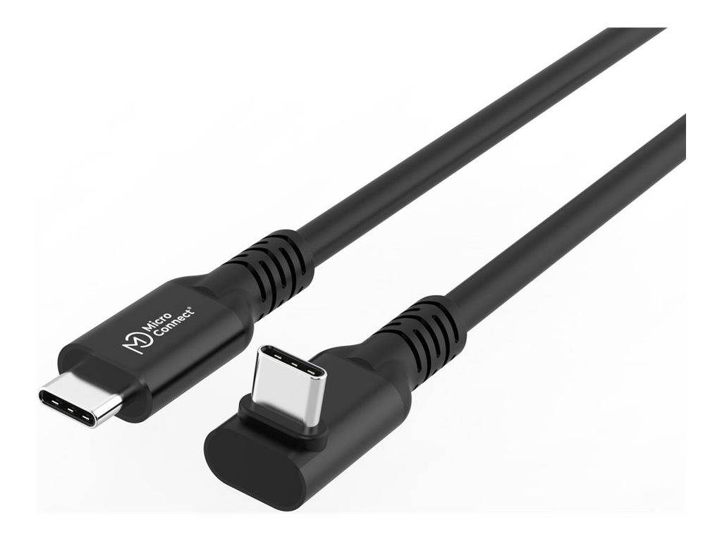 MicroConnect Premium - USB-Kabel - USB-C (M)gerade zu USB-C (M) gewinkelt - USB
