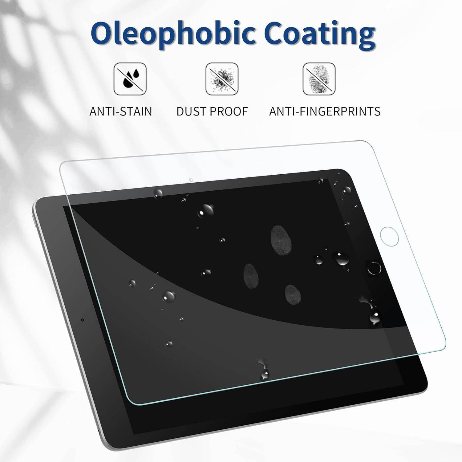 Tablet mit Displayschutz, auf dem die Worte 