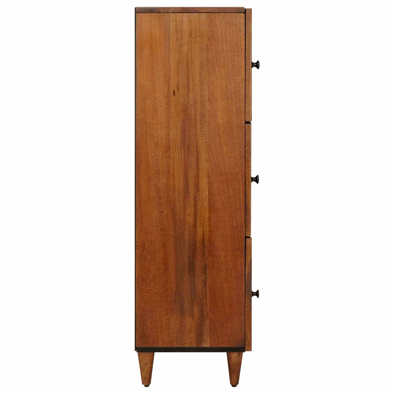 vidaXL Highboard mit Tür Walnuss 40 x 33 x 110 cm Massivholz Mango