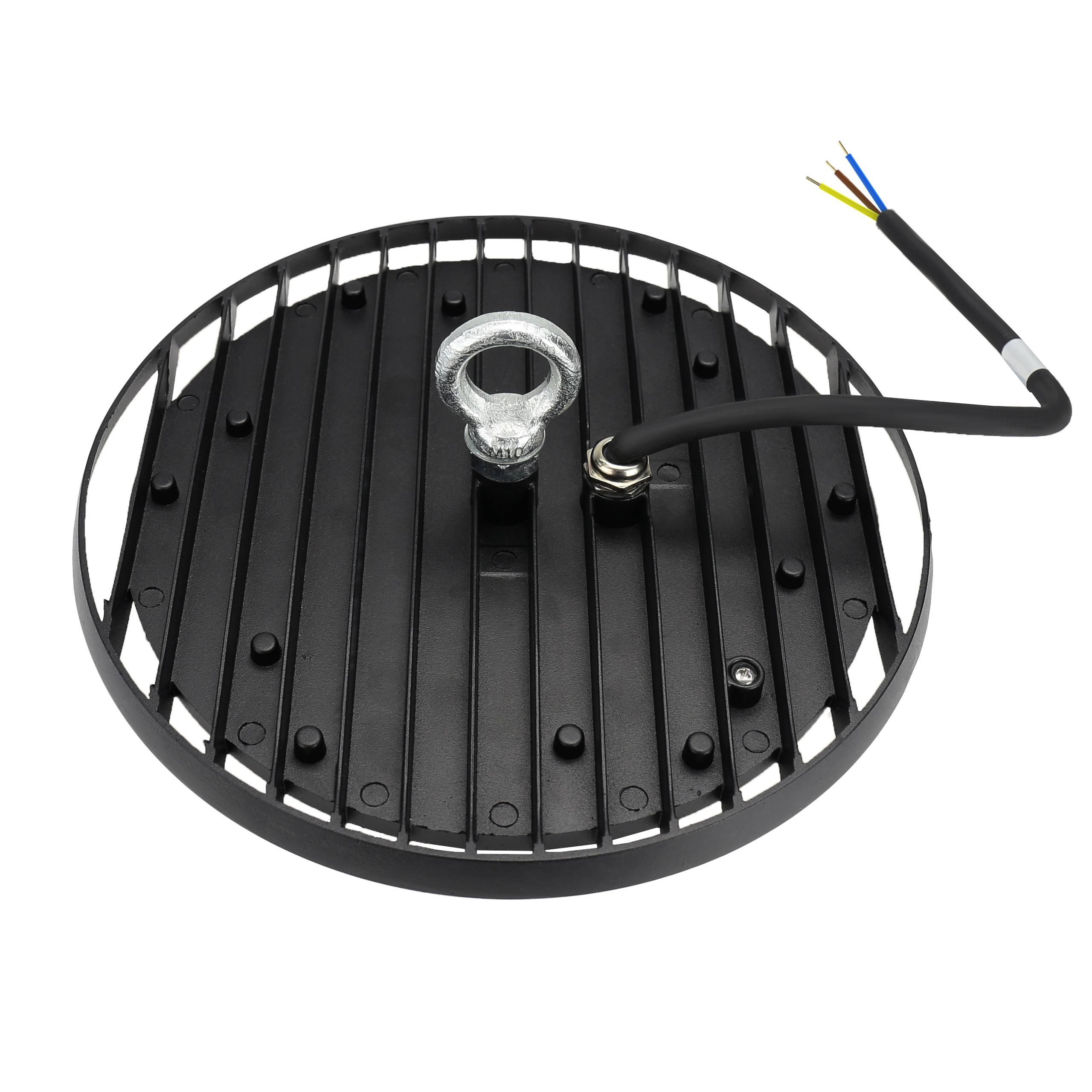 Spectrum LED PLATEO SUN 4 HIGH BAY 105W Hallenleuchte 11550lm schwarz 70° 230V IP65 Industrieleuchte IK06 Neutralweiß 4000K