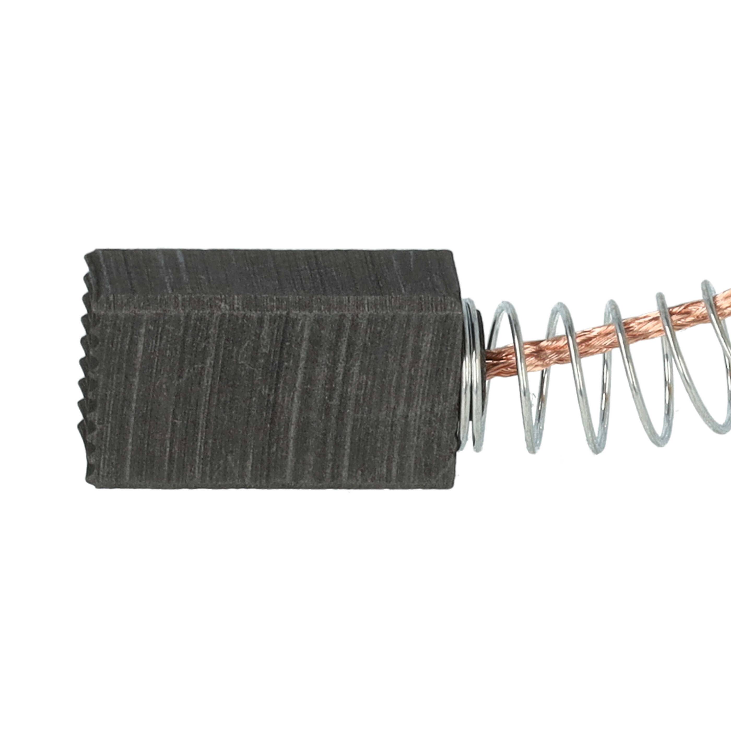 Ein zylindrischer Kohlenstoffbürste mit einem angebrachten Kupferdraht und einer Metallfeder, die in Elektromotoren zur Stromübertragung verwendet wird.