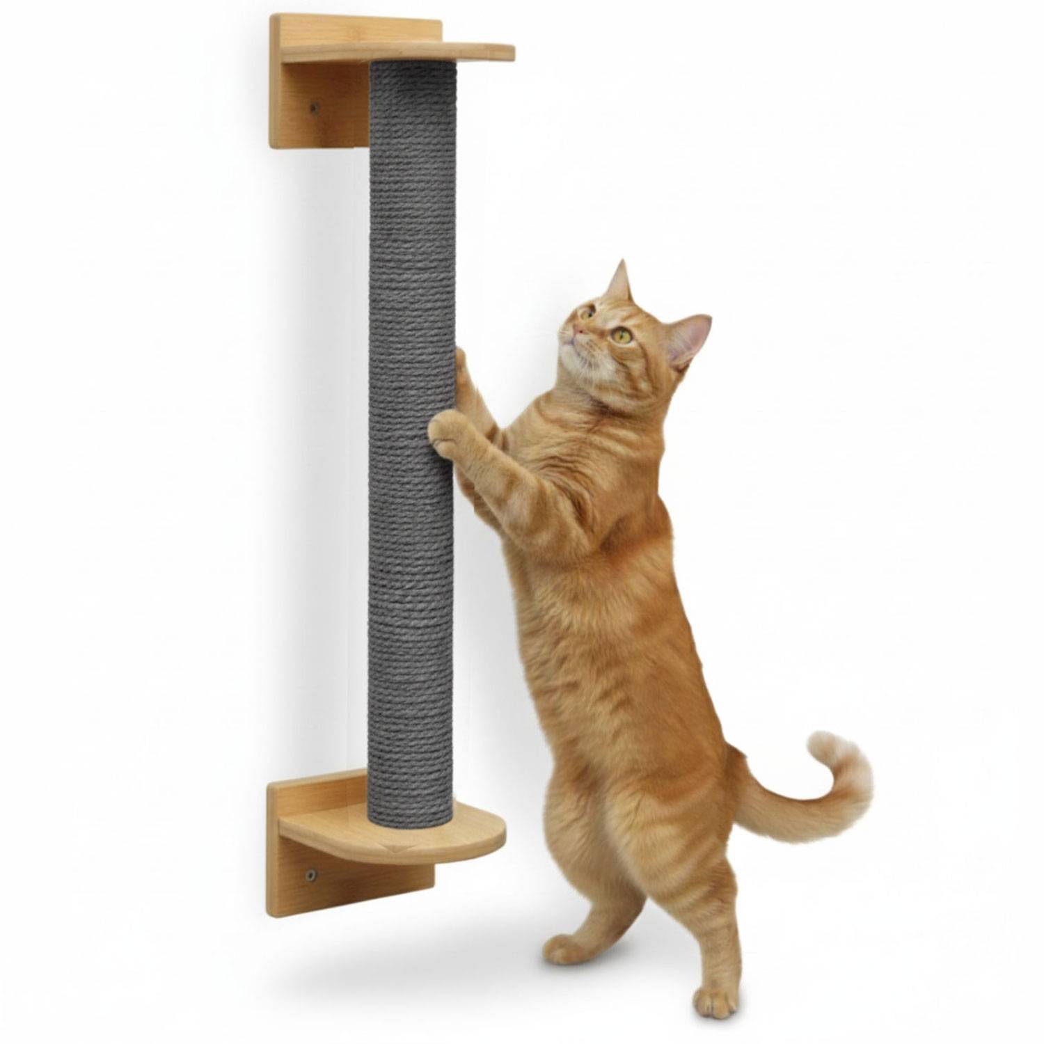 66 cm Wandkratzbaum für Katzen - Kratzstamm Wandmontage - Kratzsäule Sisalstamm