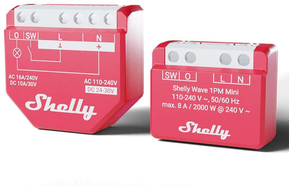 Rote Shelly-Elektrische Vorrichtung, die Anschlussports mit den Beschriftungen '+' und 'N' zeigt, mit Spezifikationen 'AC 110-240V', 'DC 24-30V'.