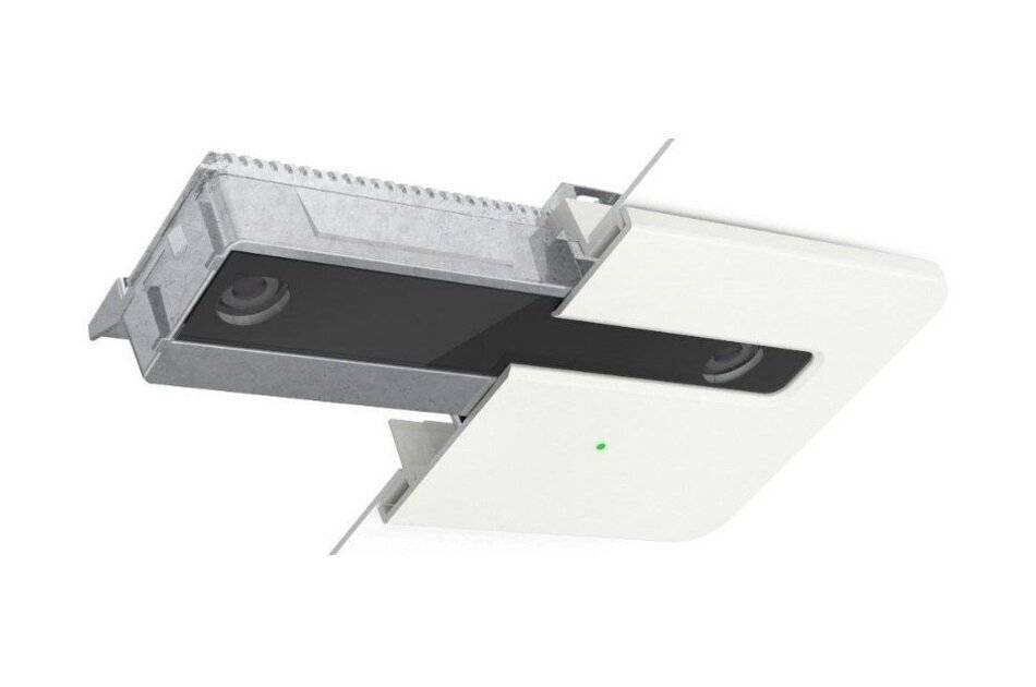 Xovis APS-180E-IO W KZR SOL, 3D Sensor für Personenzählung, Klassifikation, Recording, Zonenüberwachung, PoE, weiß