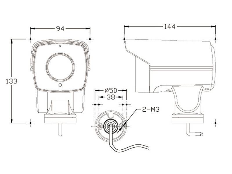 L-KS-2605,  PTZ-Kamera  Auflösung 1920 x 1080 px (Full HD)  5,1 ~ 51 mm Motorzoom-Objektiv  kompakte Bauform  wett