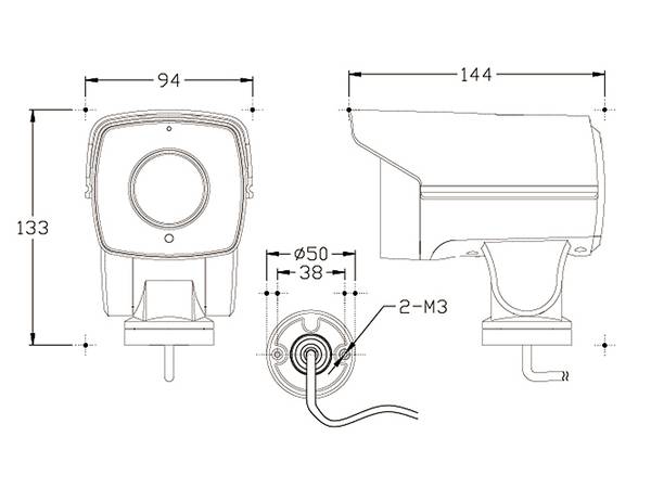L-KS-2600,  PTZ-Kamera  Auflösung 1920 x 1080 px (Full HD)  2,8 ~ 12 mm Motorzoom-Objektiv  kompakte Bauform  wett