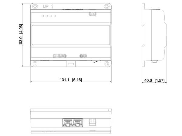 L-IS-5702,  2-Draht-Switch für lunaIP Intercom  bis zu 20 Innenstationen und 2 Türstationen anschließbar  über Kaska