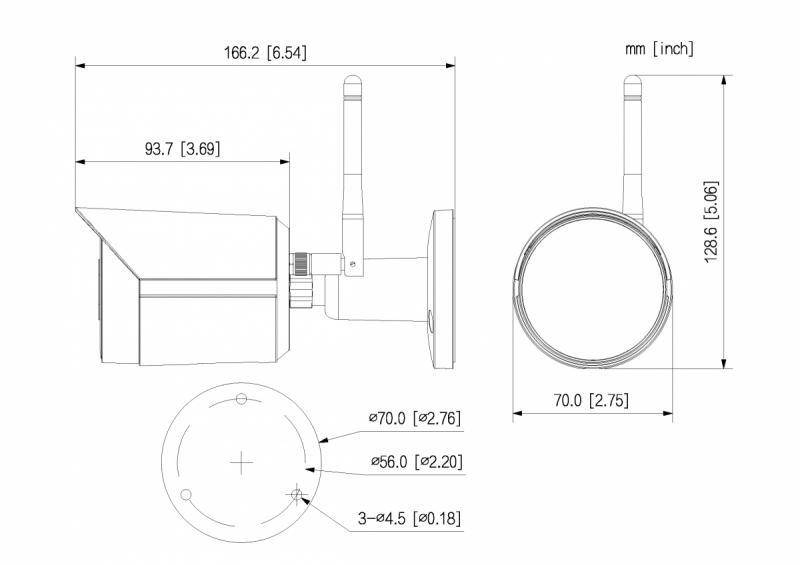 L-KC-5400-W,  4 MP | 1/3" CMOS Sensor  Fix-Objektiv | 90° (H)  Videoanalyse (Erkennung)  WLAN (802.11b/g/n)  12 V