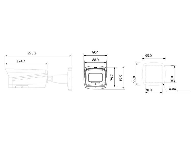 L-KE-2203-T,  Auflösung 1920 x 1080 px (Full HD)  5,3 ~ 64 mm Motorzoom-Objektiv  IR-Reichweite 100 m  Wide Dynamic