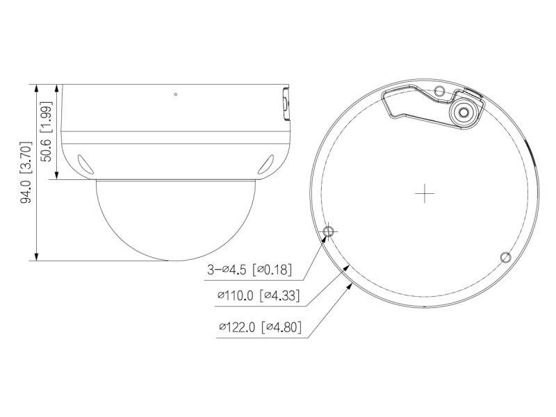 L-DA-5400,  4 MP | 1/1,8" CMOS Sensor  Fix-Objektiv | 112° (H)  Videoanalyse (IVS+)  12 V DC, ePoE | IP67, IK10