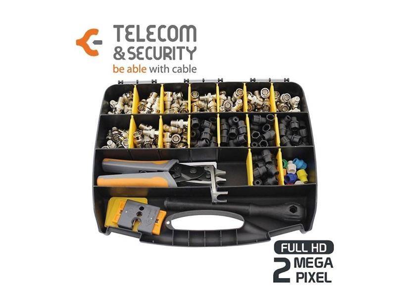 TS-KIT 3-BNCPRO-HD,  Schnelle und sichere Verbindungen zwischen Kabel und Stecker  Set enthält Werkzeug und BNC-Steck
