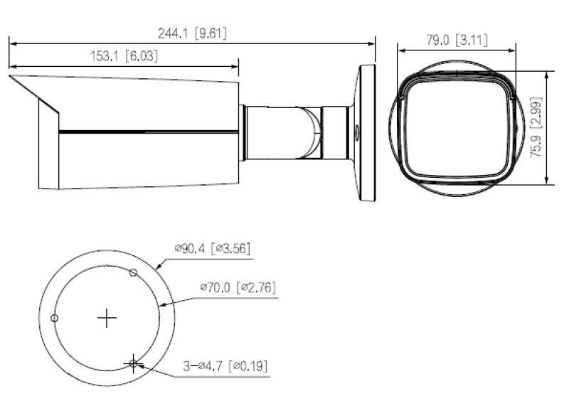 L-KA-5203-D,  2 MP | 1/2,8" CMOS Sensor  Vario-Zoom | 109° - 30° (H)  Videoanalyse (IVS)  12 V DC, PoE | IP67