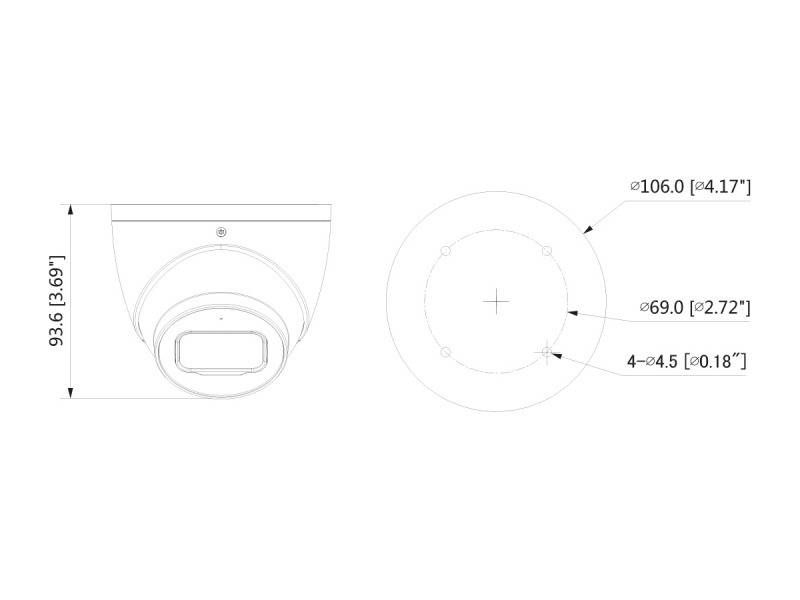 L-DK-5200,  2 MP | 1/2,8" CMOS Sensor  Fix-Objektiv | 88° (H)  Videoanalyse (IVS+)  12 V DC, ePoE | IP67