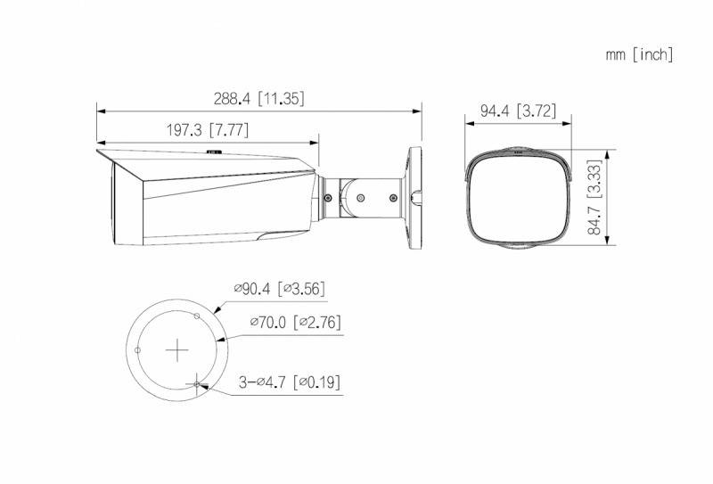 L-KA-5403-A,  4 MP | 1/2,8" CMOS Sensor  Vario-Zoom | 103° - 33° (H)  Videoanalyse (IVS)  Aktive Abschreckung (opti