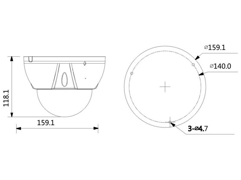 L-DE-5403,  4 MP | 1/1,8" CMOS Sensor  Vario-Zoom | 115° - 47° (H)  Videoanalyse (IVS+)  12 V DC / 24 V AC, ePoE |