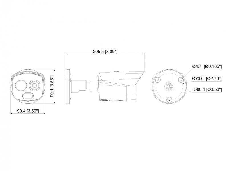 L-KT-5400-T-35,  Thermal / Video-Hybridkamera  Thermal (50,6° (H)) | Visuell (71,2° (H))  Videoanalyse (Spezial)  T