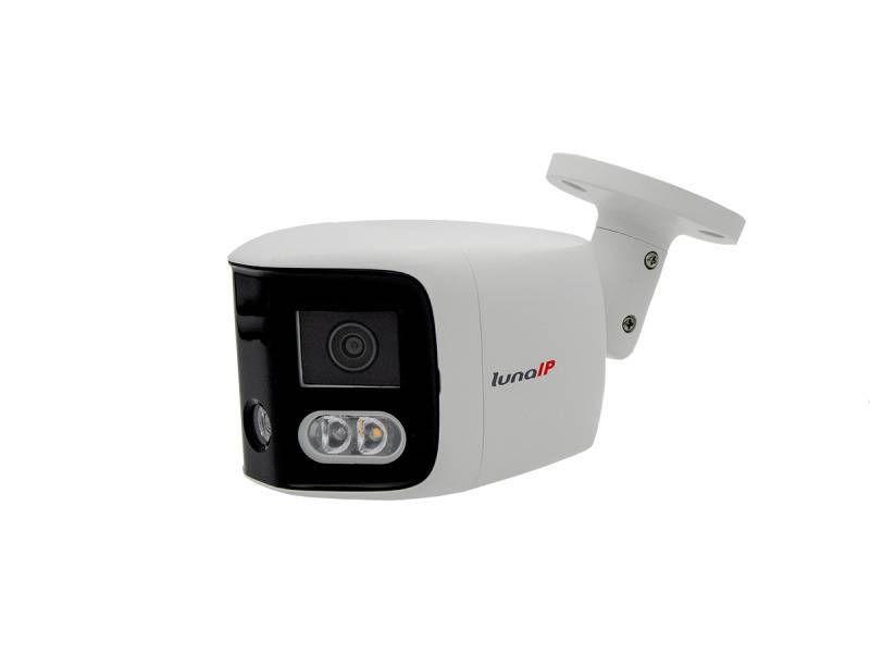 L-KP-5420,  8 MP Panorama (2×4 MP)  180° (H) Weitwinkelansicht  Videoanalyse (IVS+)  EPTZ  Aktive Abschreckung (op