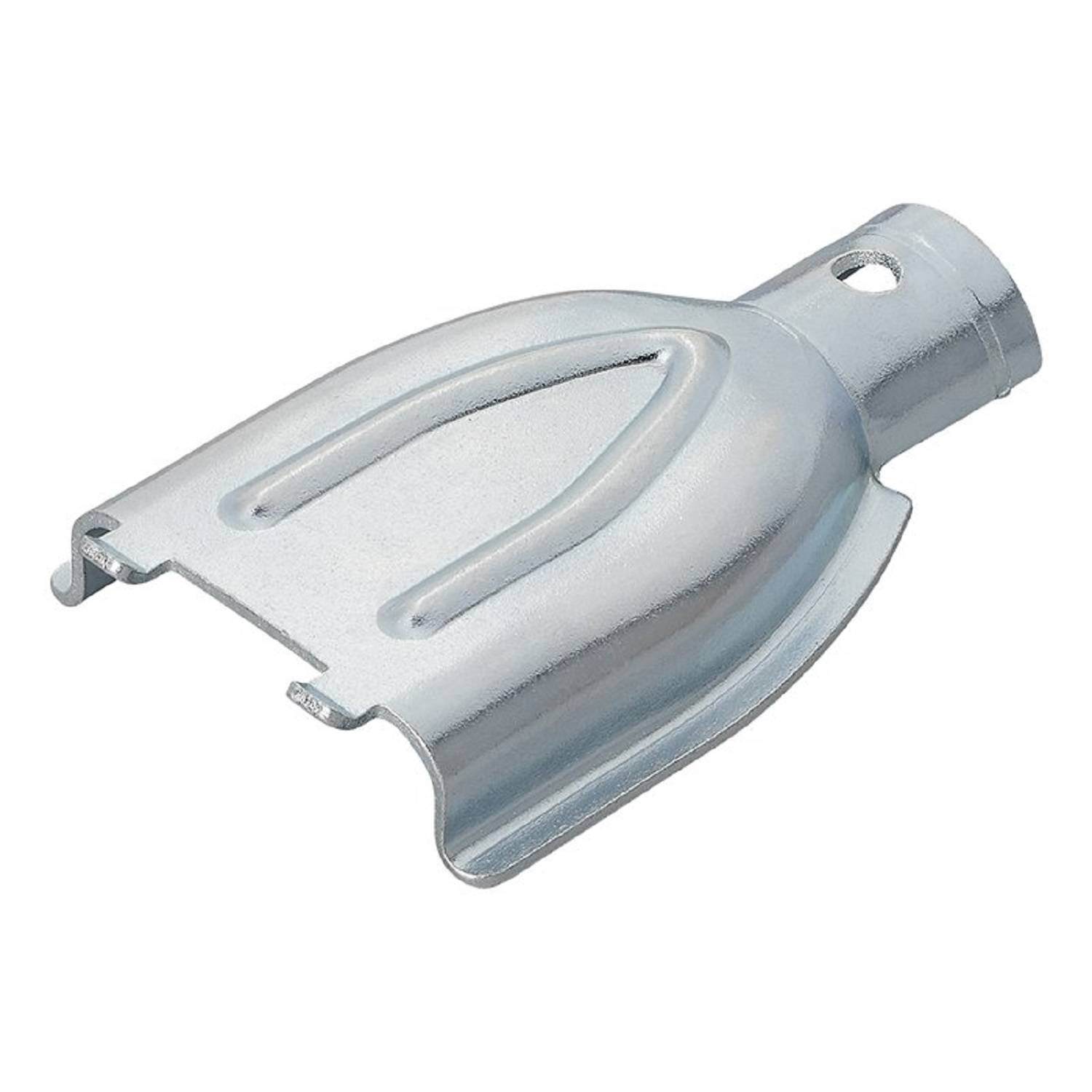 Metallischer Mop-Griff-Einsatz mit abgerundetem Ende und Loch zur Befestigung. Geeignet zum Befestigen von Mop-Köpfen an Griffen.