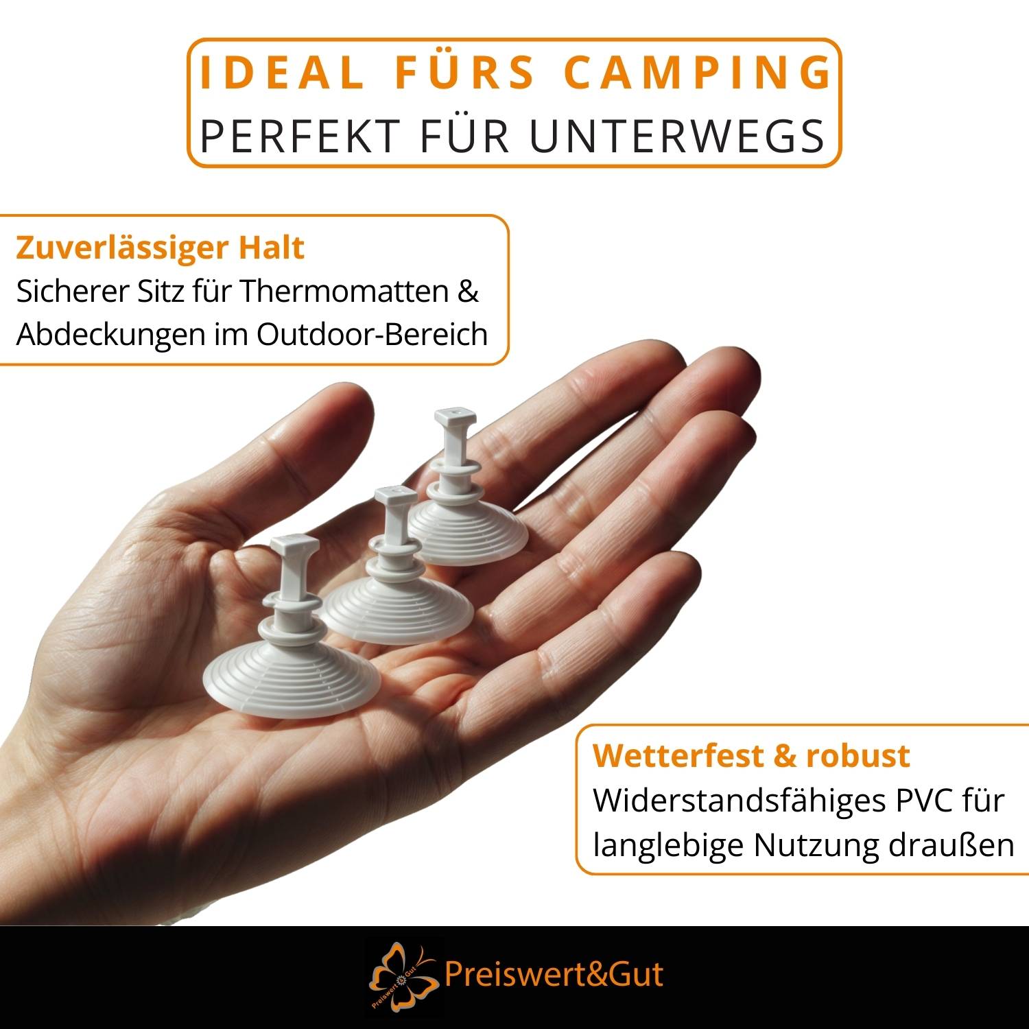 16x Saugnapf Set Saugnäpfe Ø4,4cm Frontscheibenabdeckung Thermomatte Wohnmobil