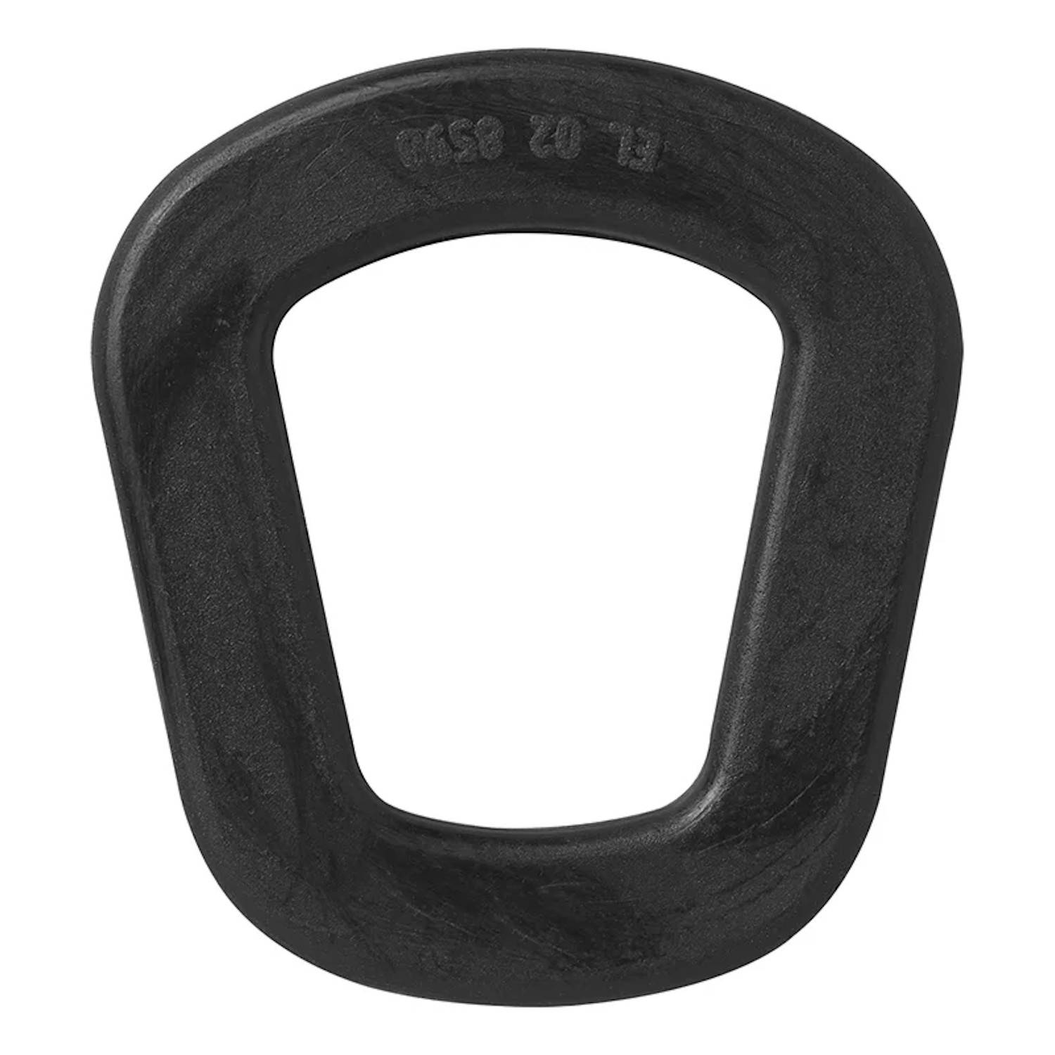 Schwarzer Gummidichtungsring mit ovaler Form und leichter Dicke, mit geprägten Zahlen auf der oberen Kante.