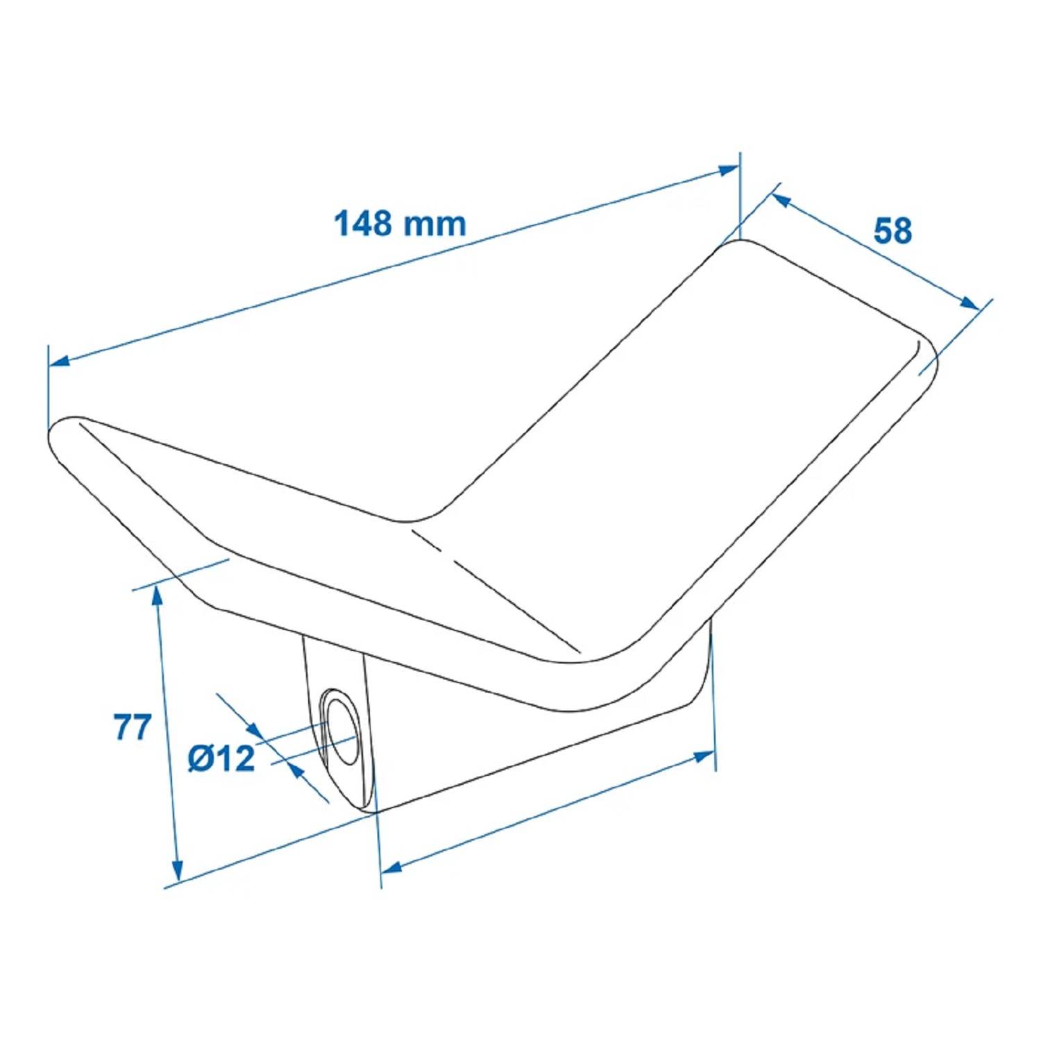 AS Bugpuffer blau 80x150x70mm für Bootstrailer Zubehör Bootstrailer Bootsanhänger AS