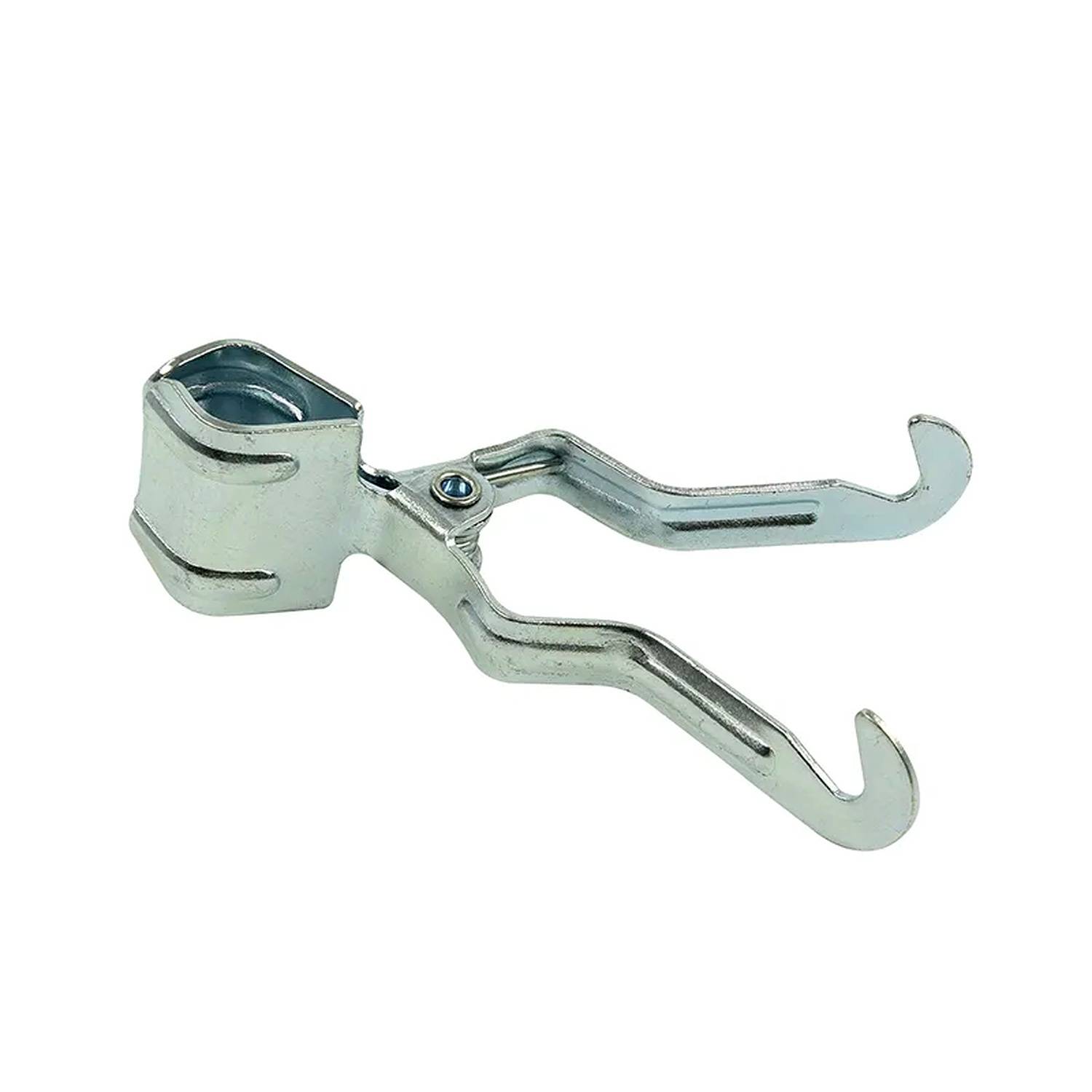 Metall-Fahrradwandhalterung mit zwei geschwungenen Armen und einem Bolzen für sichere Befestigung.