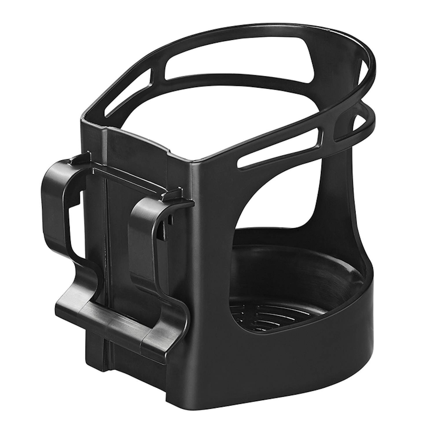 Eine schwarze, leere Kaffee-Ausdrückbox zum Entsorgen von Espressoschlamm, mit einer breiten Öffnung und einer Klopfstange für einfache Handhabung.