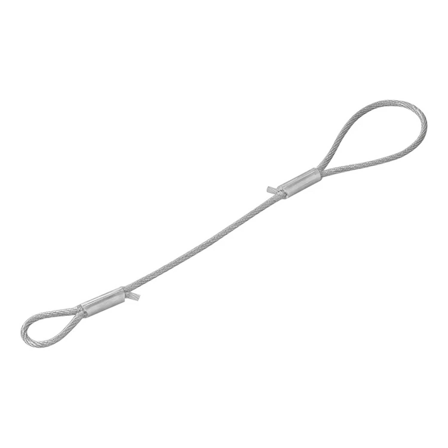 Stahlseil mit Schlaufen an beiden Enden, entwickelt zum Sichern oder Anheben von Gegenständen, üblicherweise in Bau- oder industriellen Umgebungen verwendet.