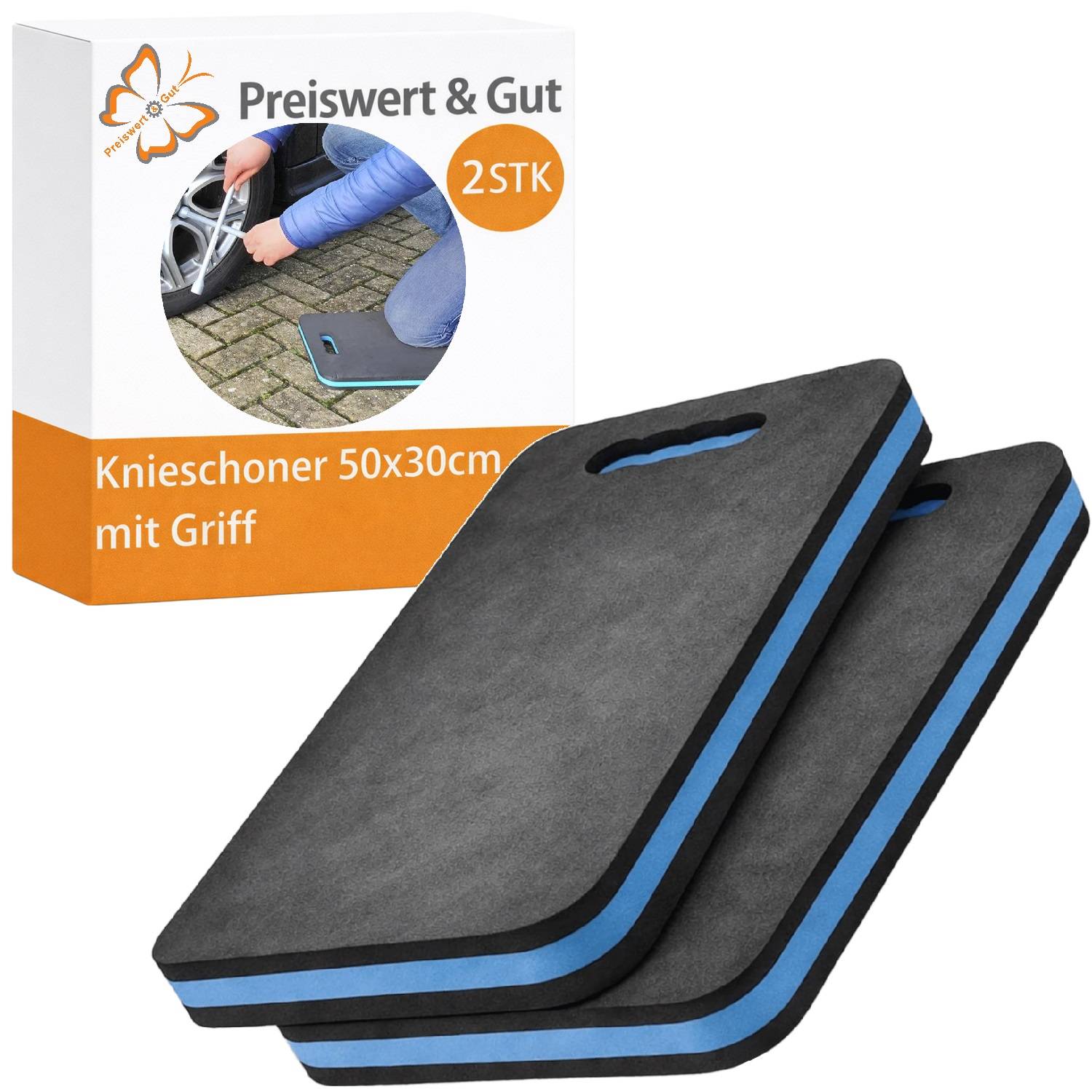 2x Knieschoner Garten Kniekissen Werkstatt 50x30cm Knieschutz Arbeit Kniebrett