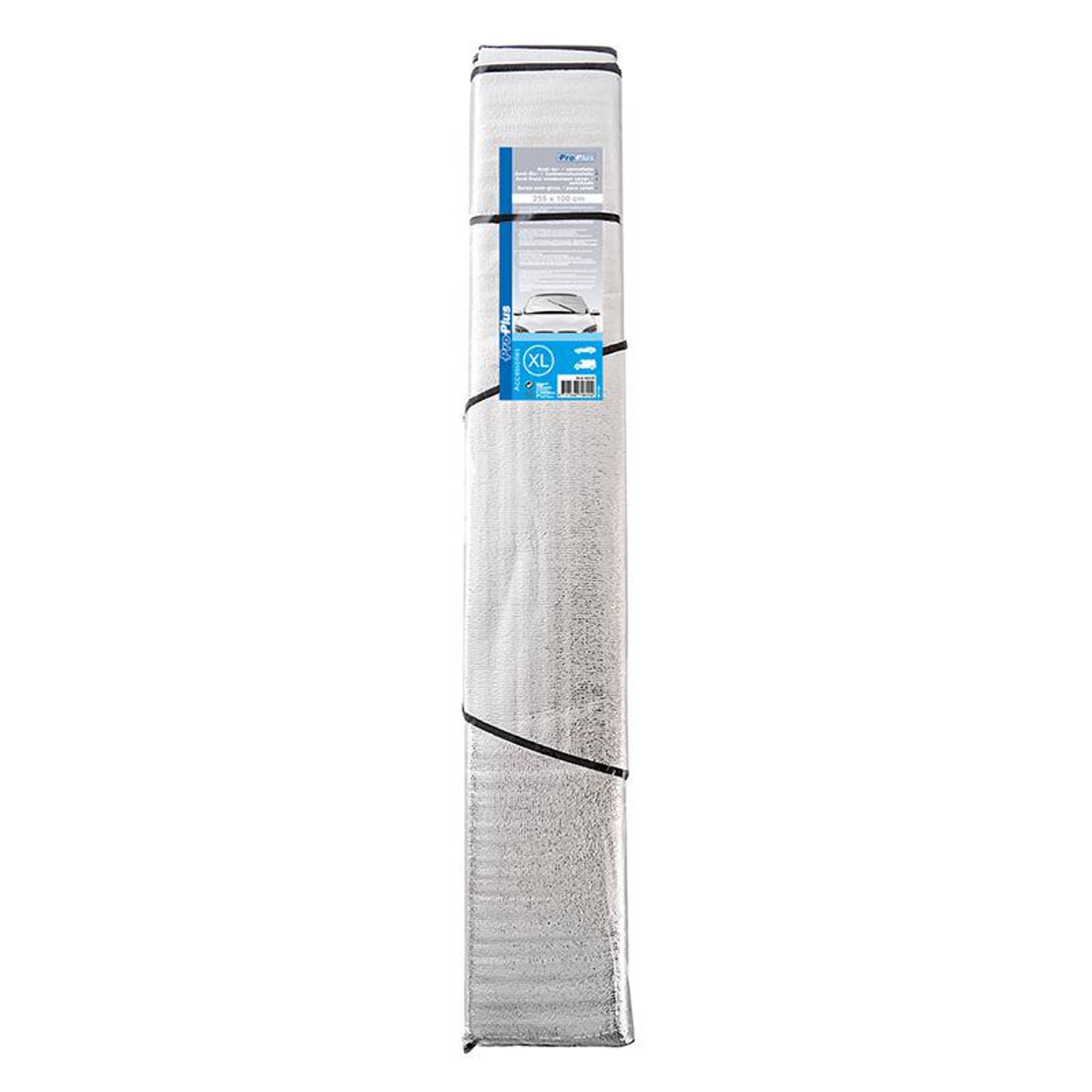 Aquaproof' Verpackung für Bodenunterlage, gerollt und installationsbereit. Das Etikett enthält Produktdetails und Gebrauchsanweisungen.