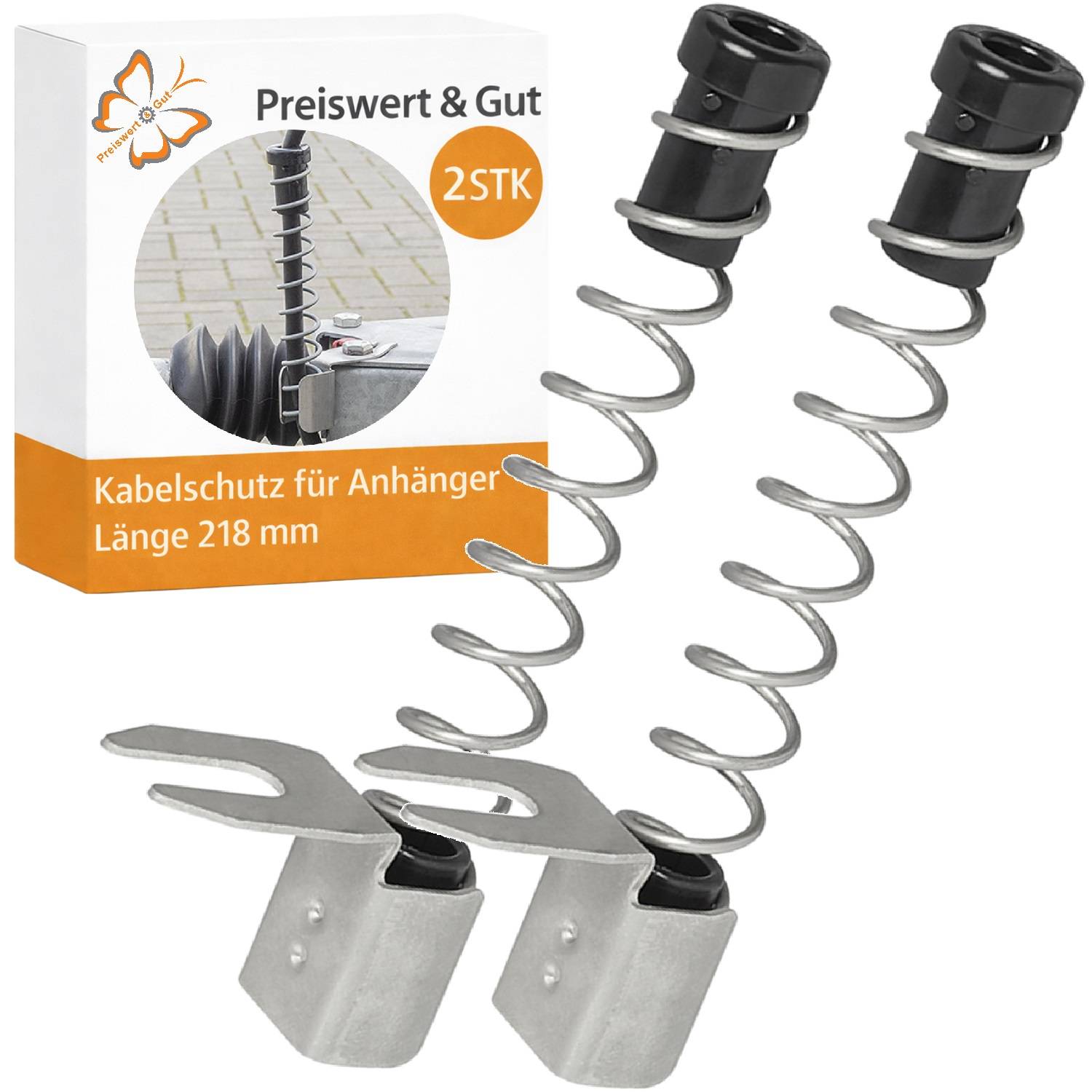 „Kabelschutz für Anhänger, 218 mm Länge, 2 Stück.