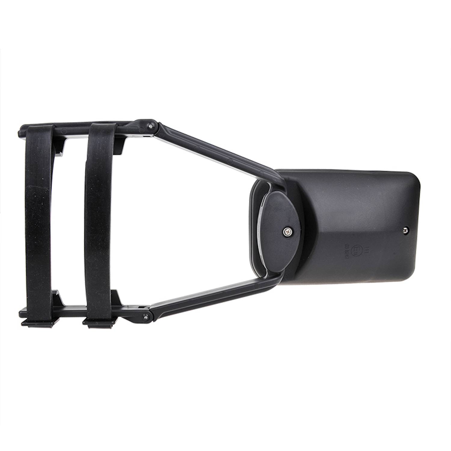 Schwarzes Eiskratzer-Werkzeug mit einem Griff und zwei parallelen Klingen, das zum Entfernen von Eis von Fahrzeugwindschutzscheiben entwickelt wurde.