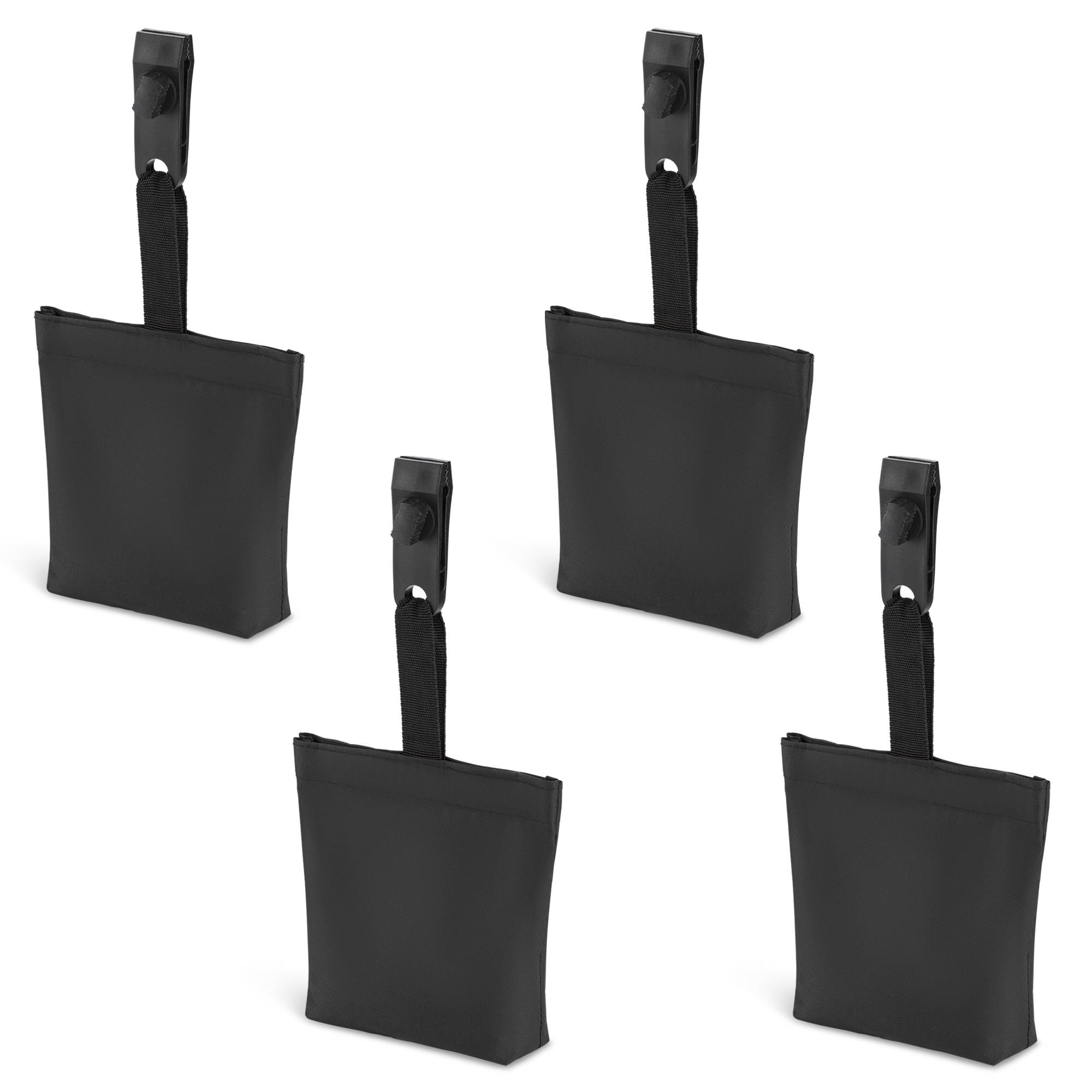 Pavillon Gewichte 4er Set Sandsäcke befüllbar Beschwerer mit Clip starkem Klett