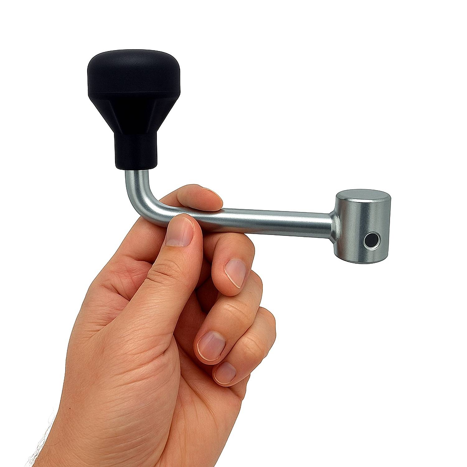 Kurbel Hebel Stützrad 60mm Bugrad Deichselrad Länge 153mm für Wohnwagen Anhänger