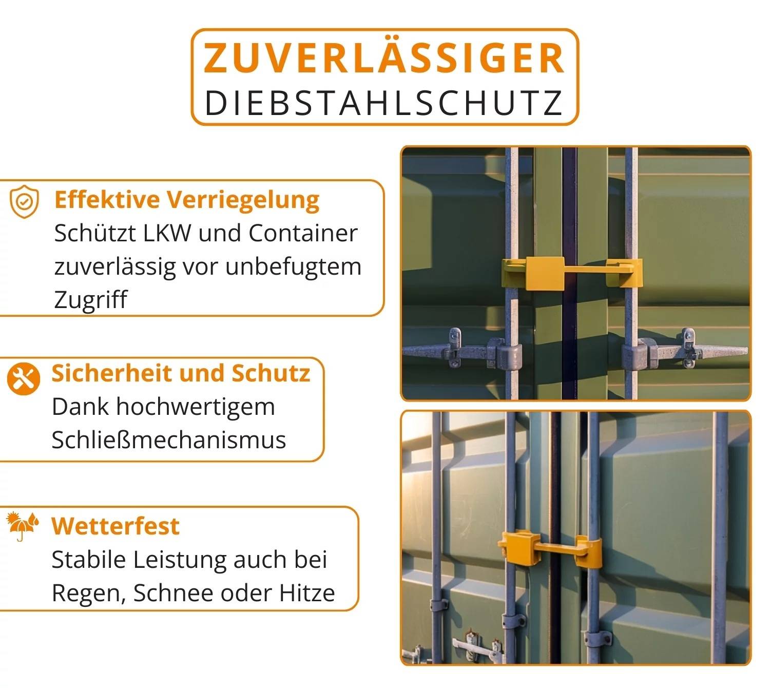 Containerschloss 23–42 Container Schloss für Container und LKW gehärtetem Stahl