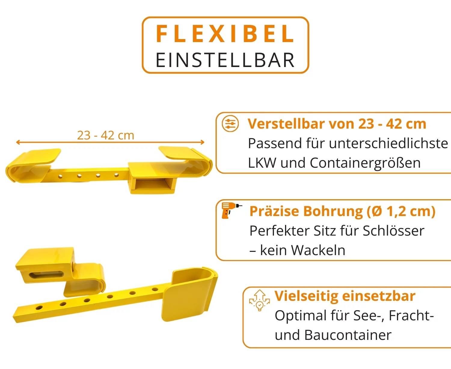 Containerschloss 23–42 Container Schloss für Container und LKW gehärtetem Stahl