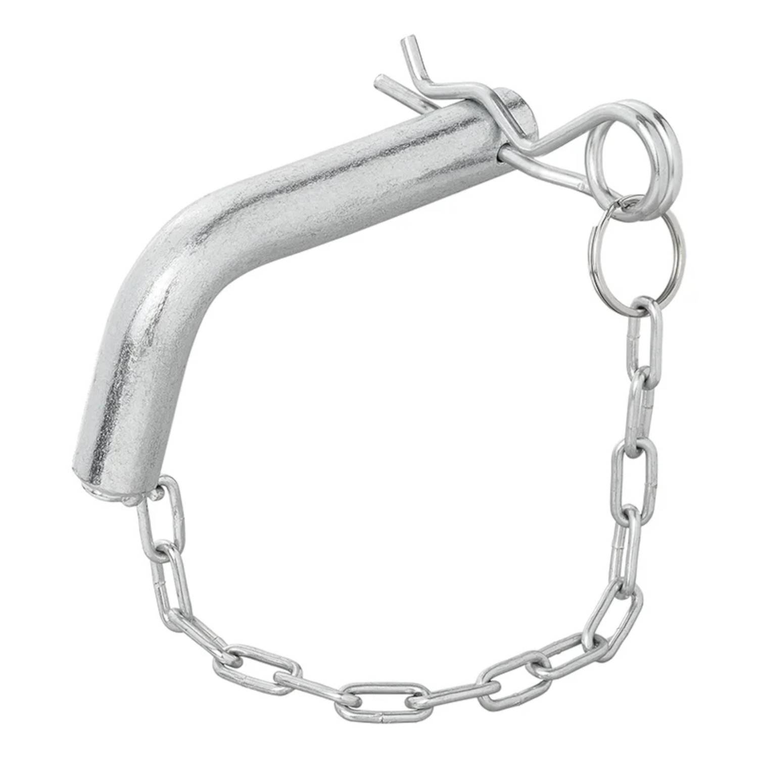 Metallstift mit einem gebogenen Griff, der an einer Kette befestigt ist.