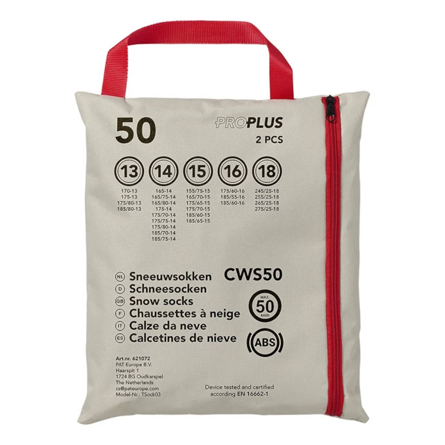 Schneesocken CWS50 – textile Reifensocken 13-18 Zoll – Alternative Schneeketten