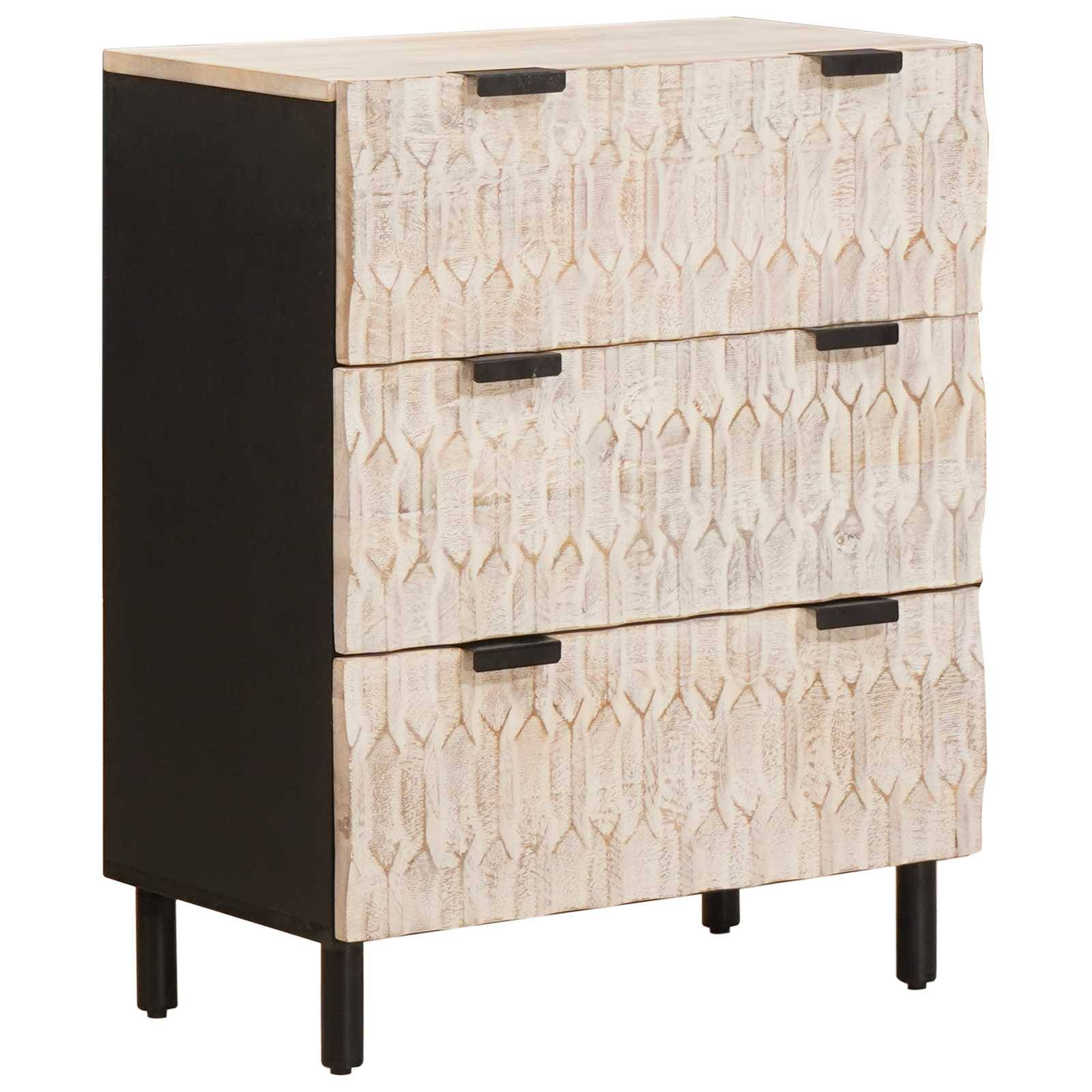 vidaXL Sideboard 3 pcs Weiße gewaschene Oberfläche 180 x 33 x 75 cm