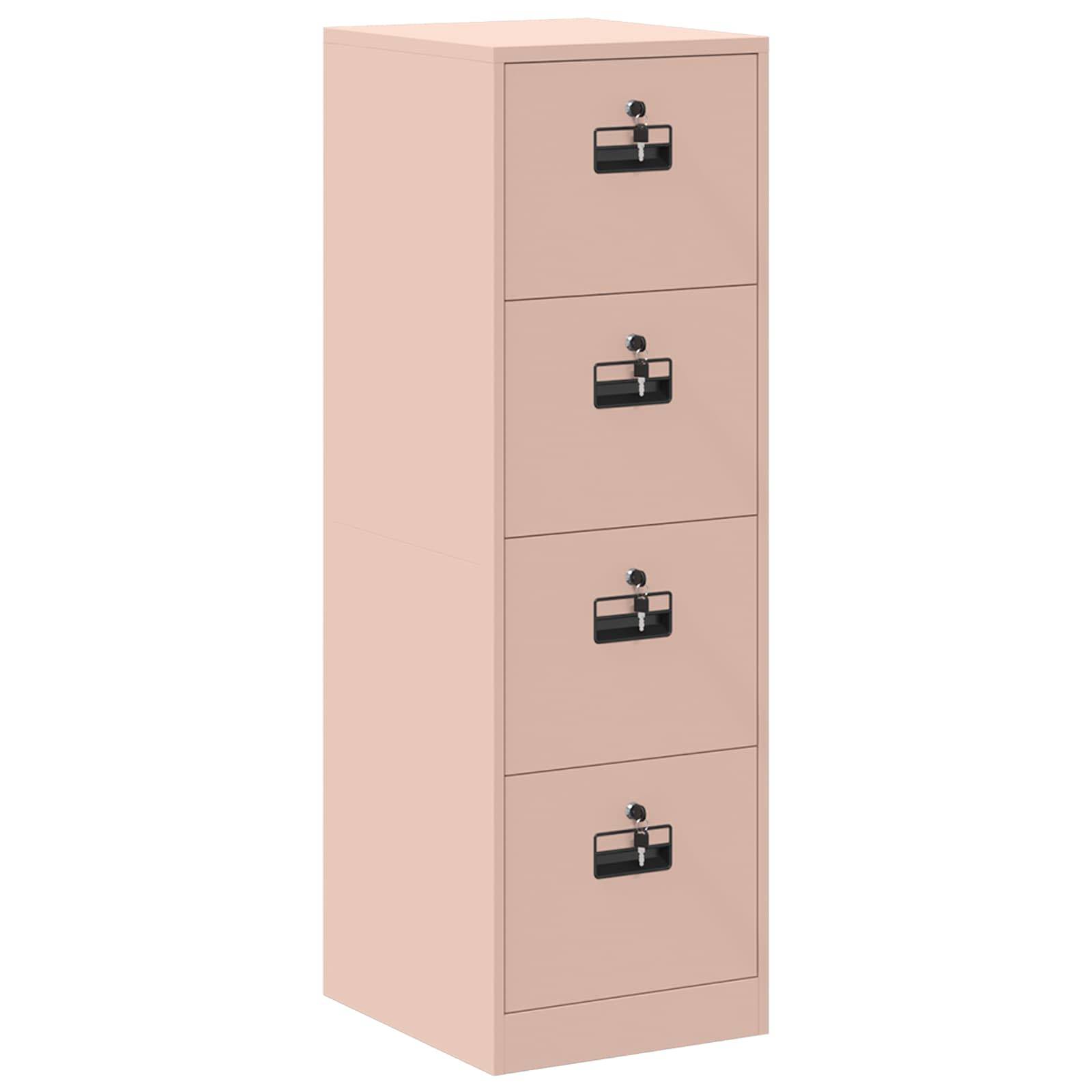 vidaXL Aktenschrank 2 pcs Rosa 44 x 50 x 139 cm Kaltgewalzter Stahl