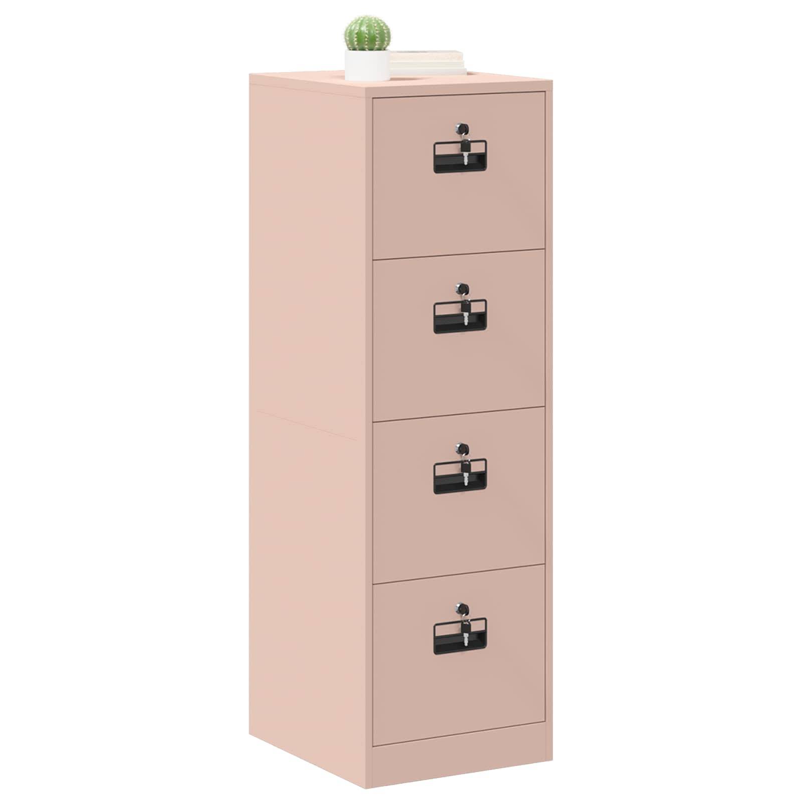 vidaXL Aktenschrank 2 pcs Rosa 44 x 50 x 139 cm Kaltgewalzter Stahl