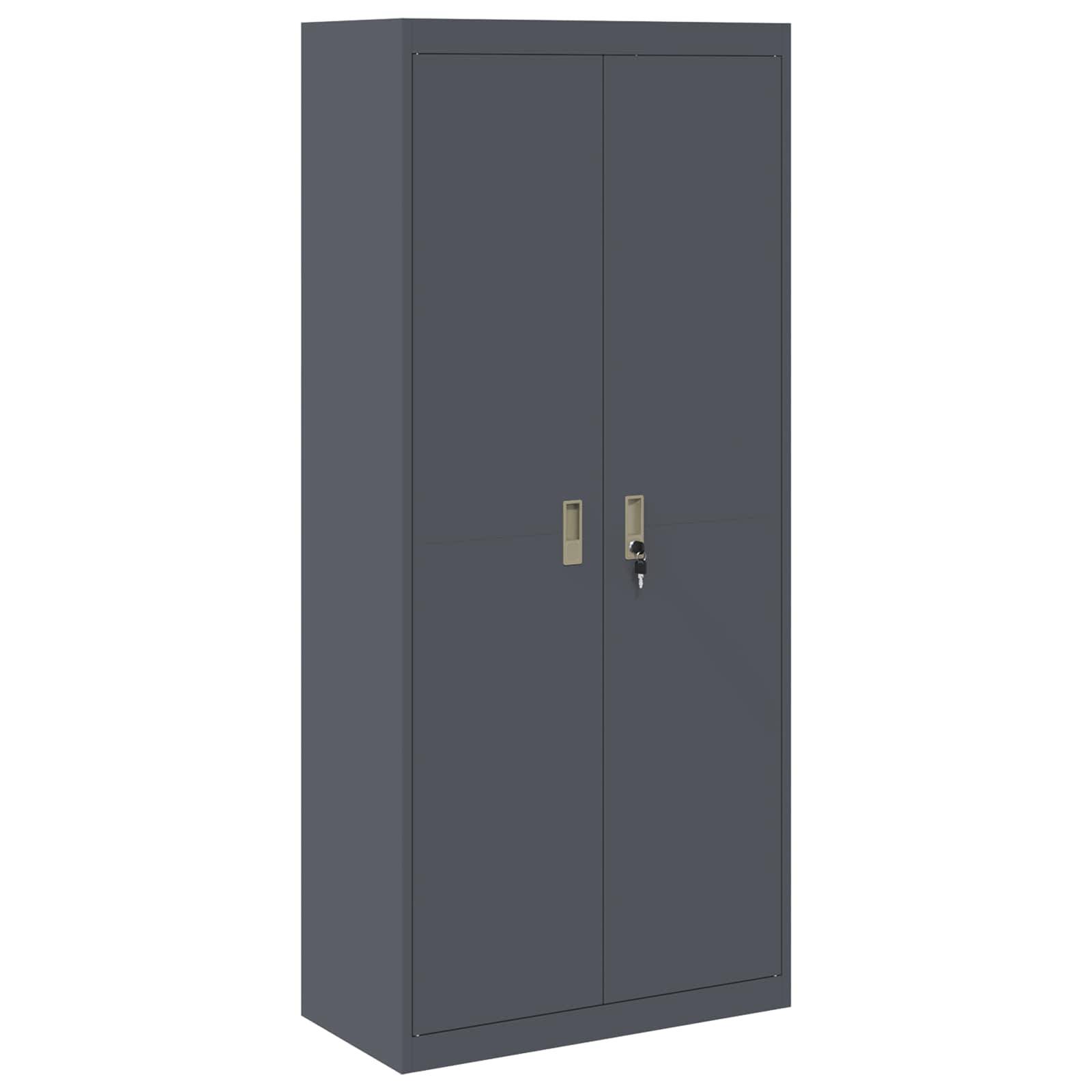 vidaXL Aufbewahrungsschrank Anthrazit 80 x 40 x 180 cm Stahl