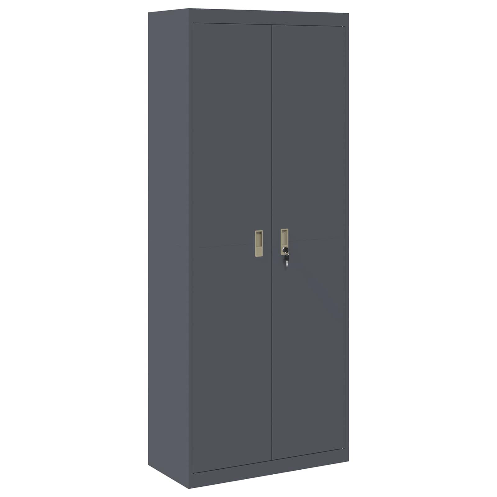 vidaXL Aufbewahrungsschrank Anthrazit 80 x 40 x 200 cm Stahl