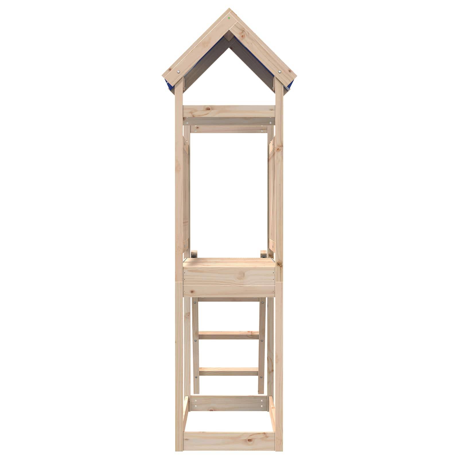 vidaXL Spielturm Braun 52,5 x 110,5 x 215 cm Massives Kiefernholz