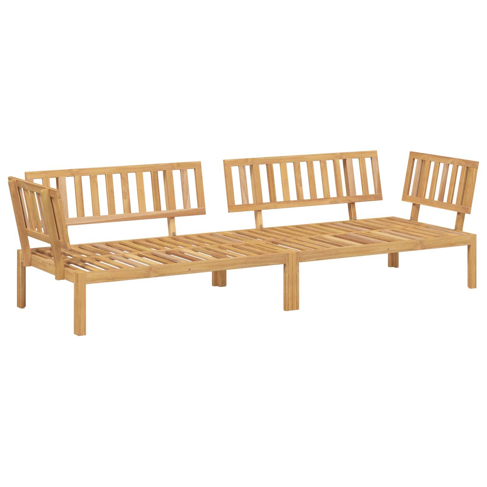 vidaXL Sofa Set mit Kissen Uni 2 pcs Anthrazit Massivholz Akazie